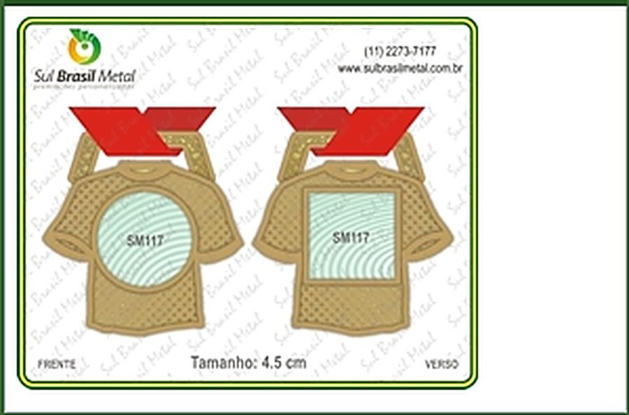 medalhas Sul Brasil Metal 9