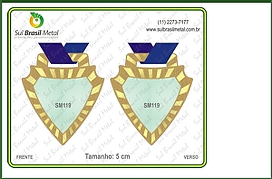 medalhas Sul Brasil Metal 10