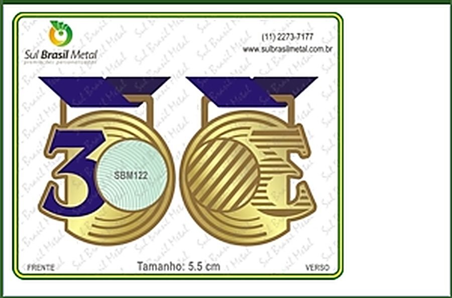 medalhas Sul Brasil Metal 15