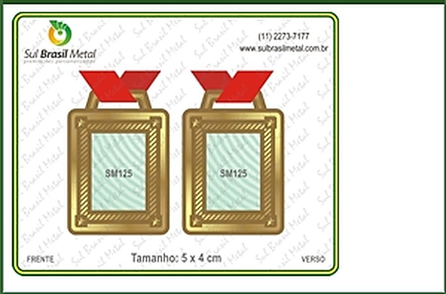 medalhas Sul Brasil Metal 18