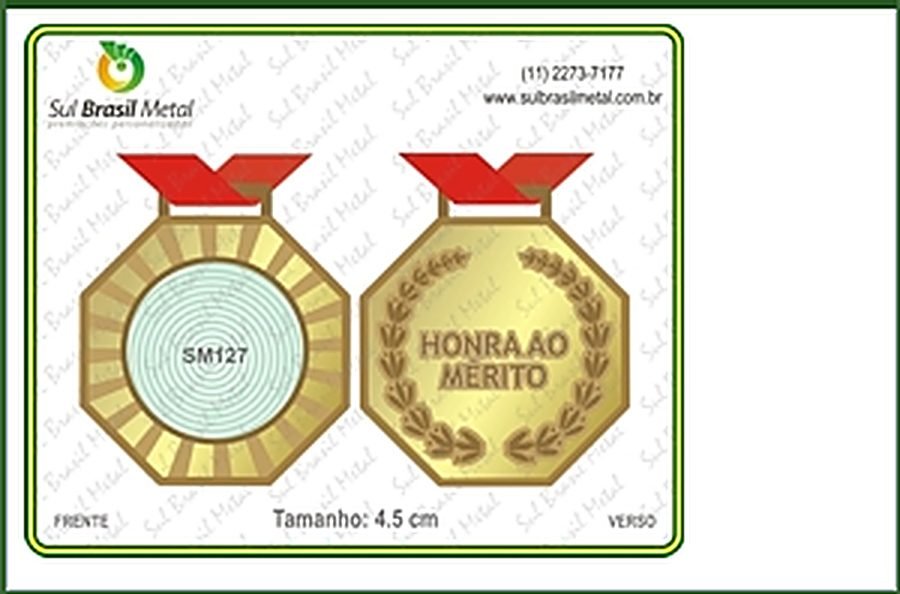 medalhas Sul Brasil Metal 20
